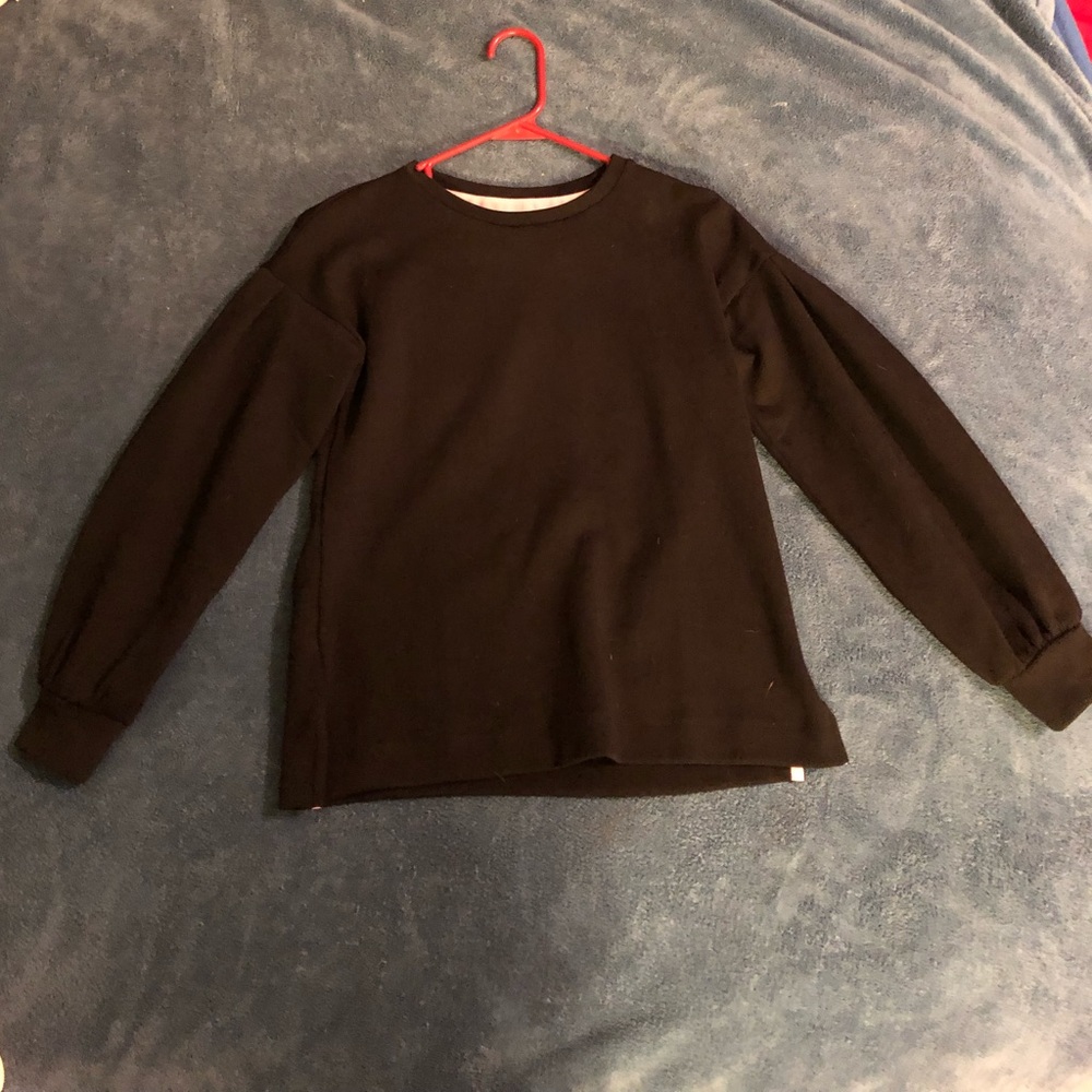Ann Taylor black drop shoulder sweatshirt xxs